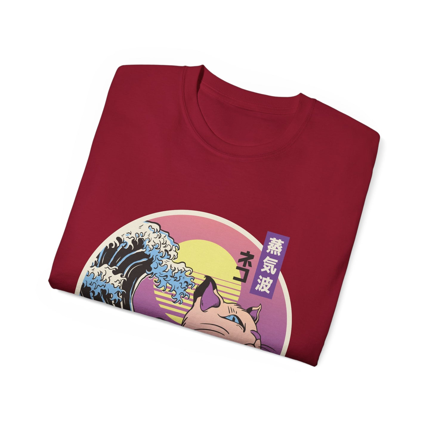 Womens Vaporwave Cat Tee