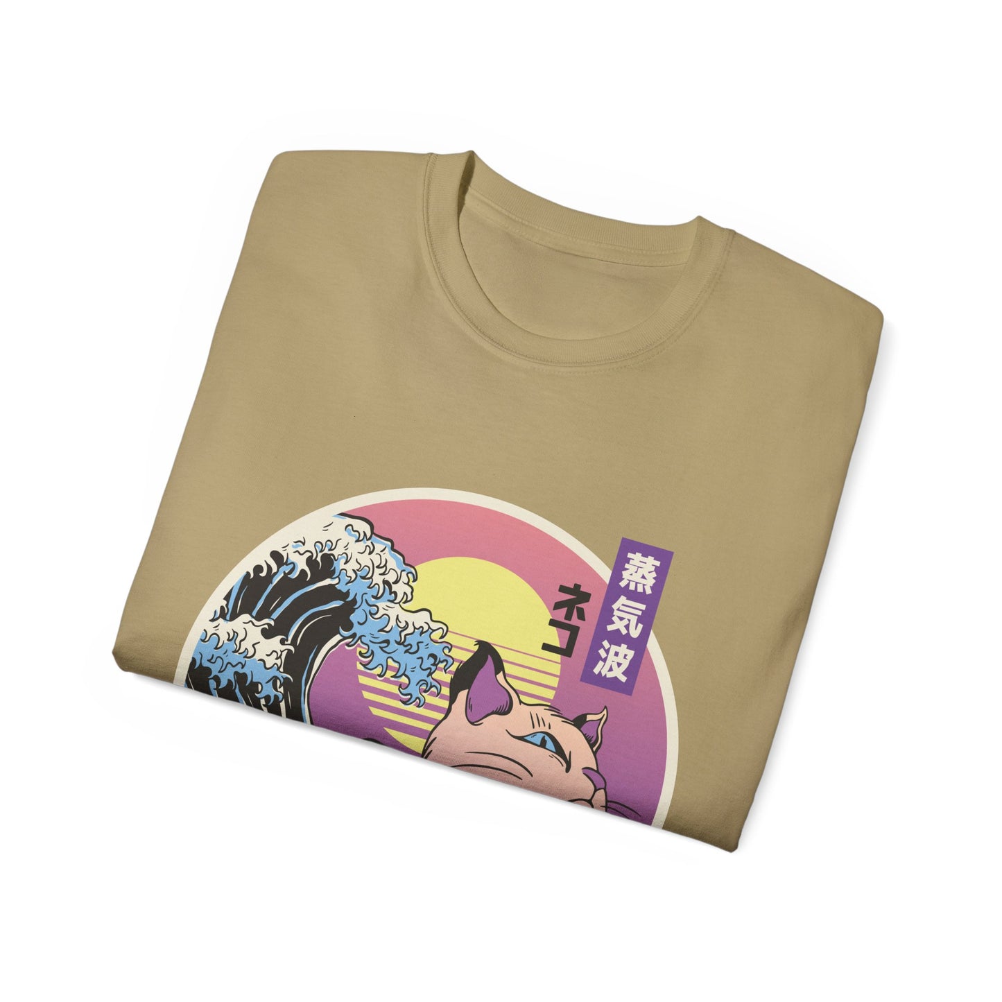 Womens Vaporwave Cat Tee