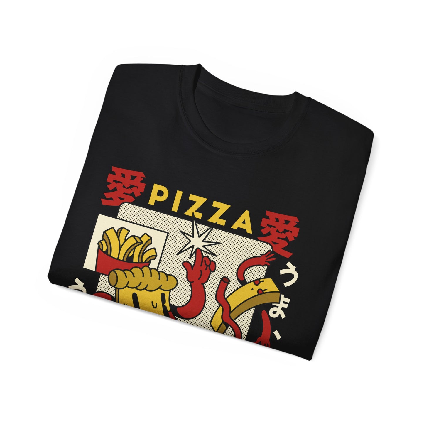Womens Cartoon Pizza Tee