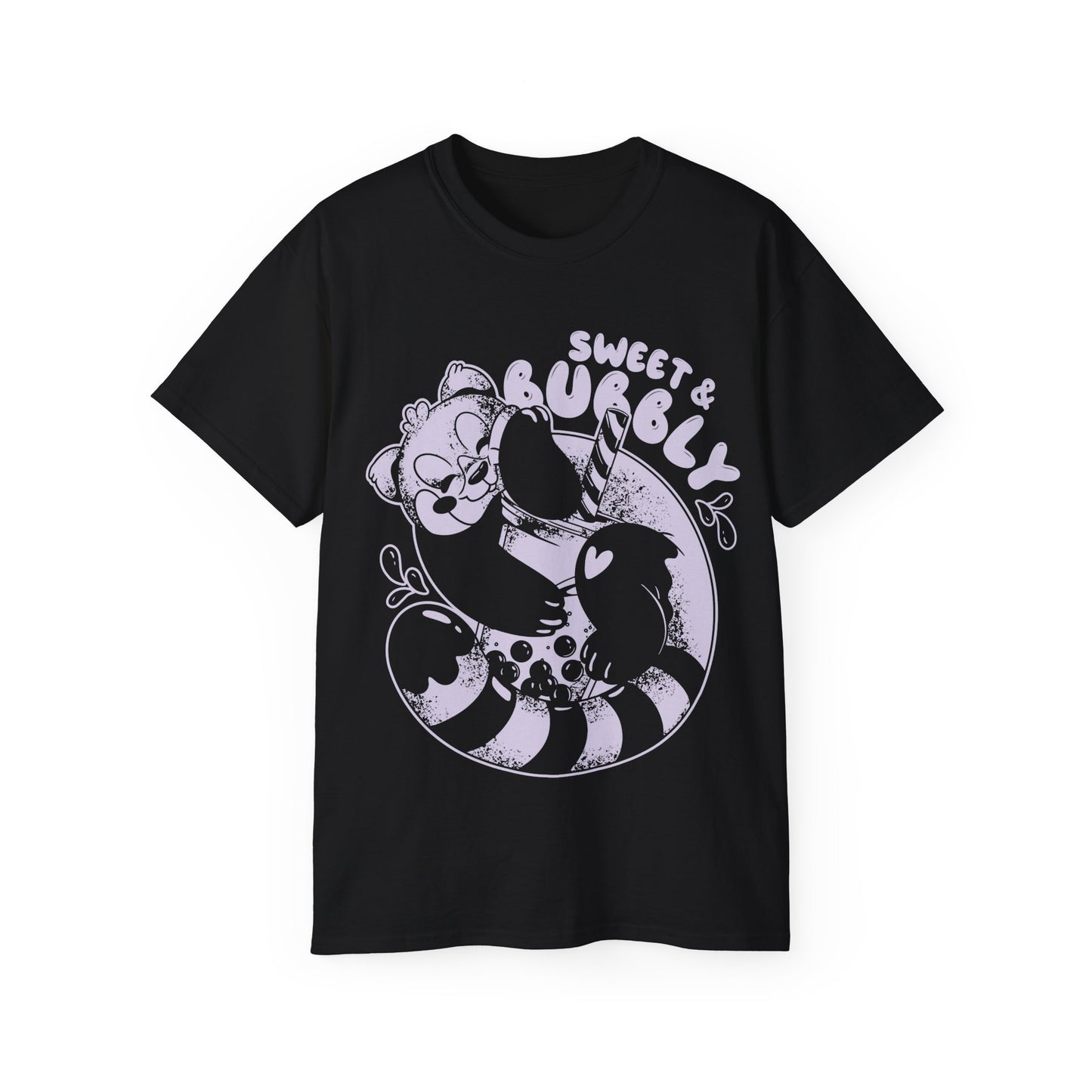Womens Red Panda Bubble Tea Tee