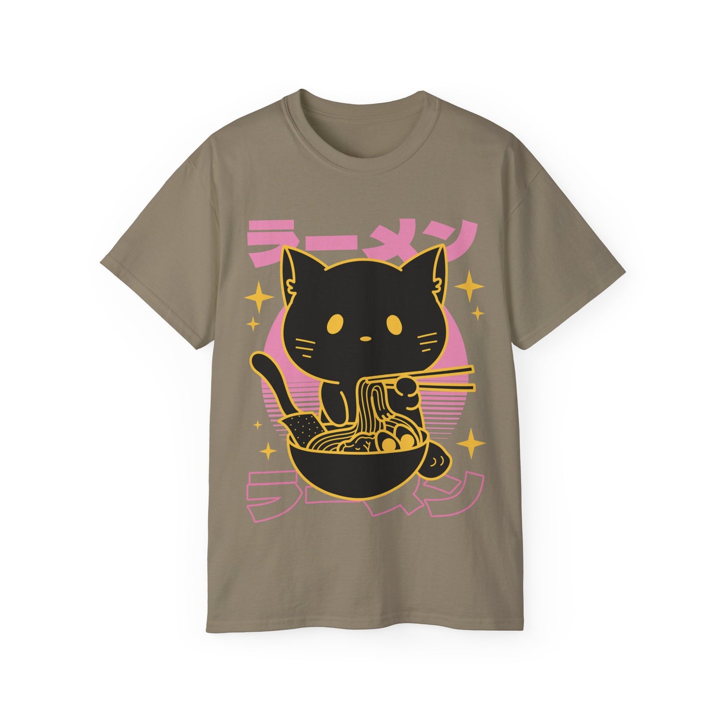 Womens Black Cat Ramen Tee