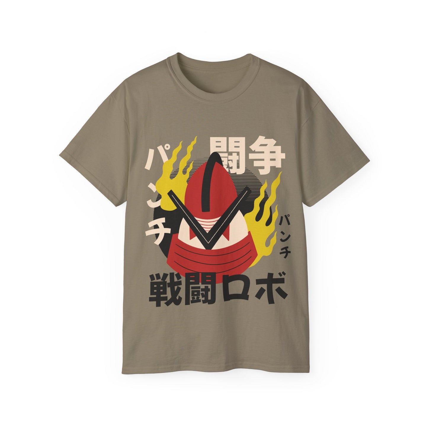Womens Robot With Fire Tee