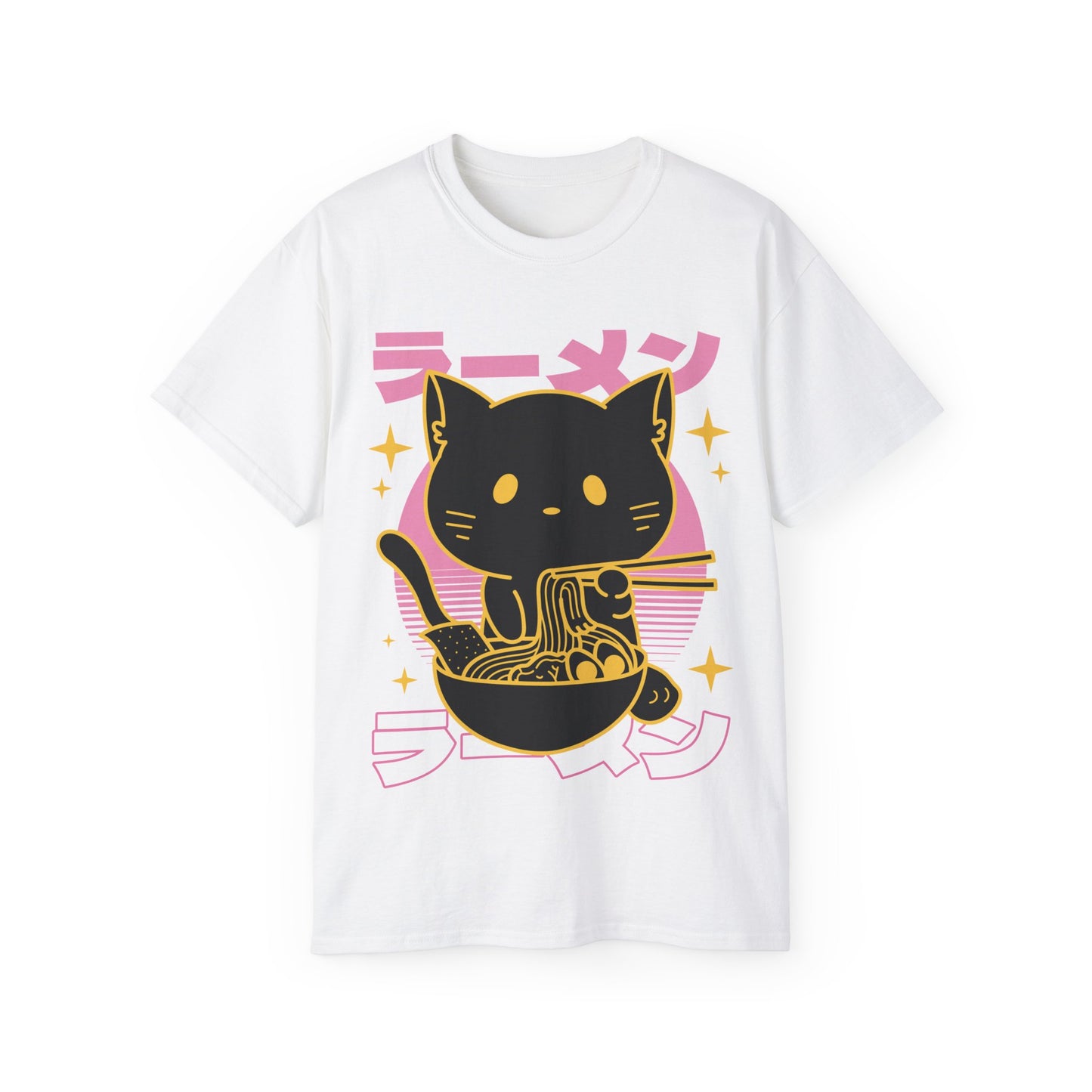 Womens Black Cat Ramen Tee