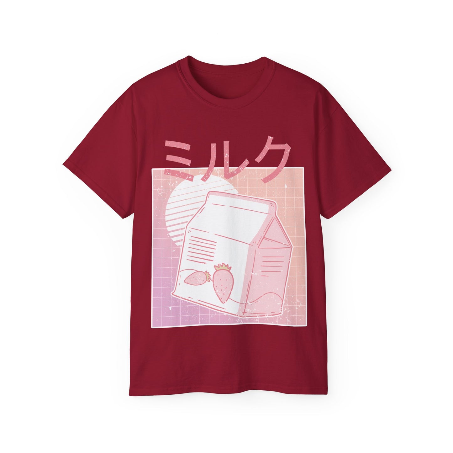 Womens Vaporwave Strawberry Milk Tee