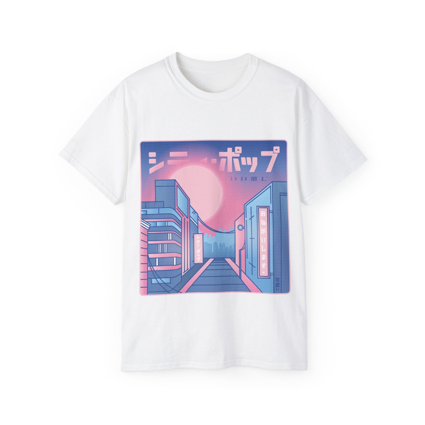Womens Vaporwave City Tee