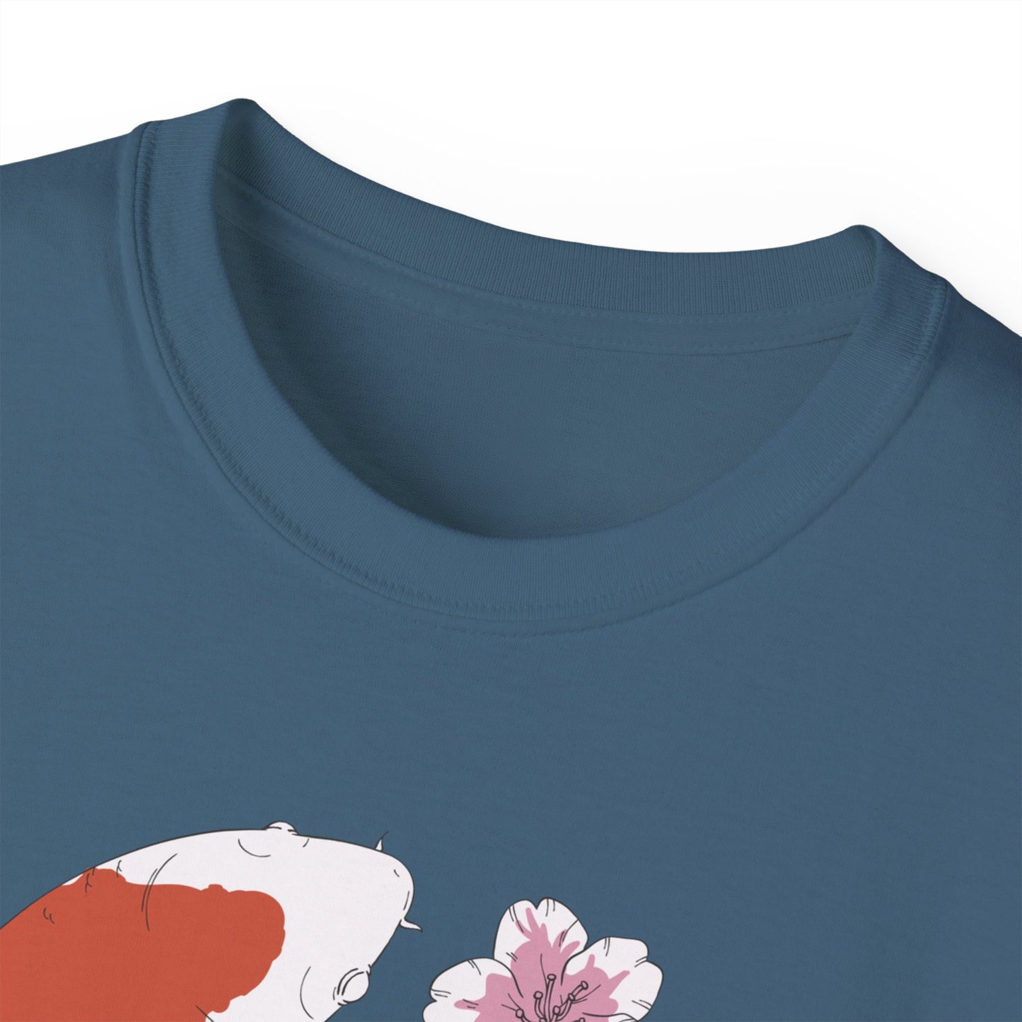Womens Koi Fish & Flowers Tee