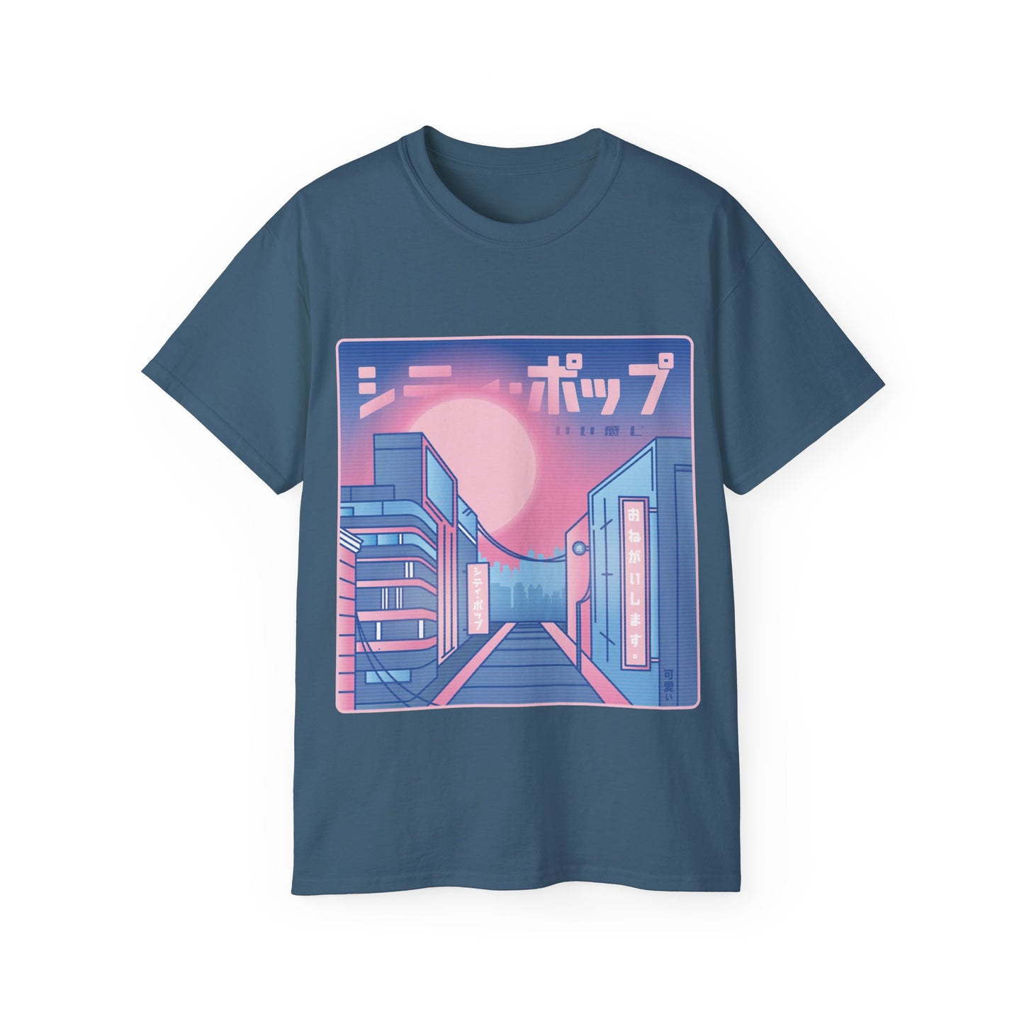 Womens Vaporwave City Tee