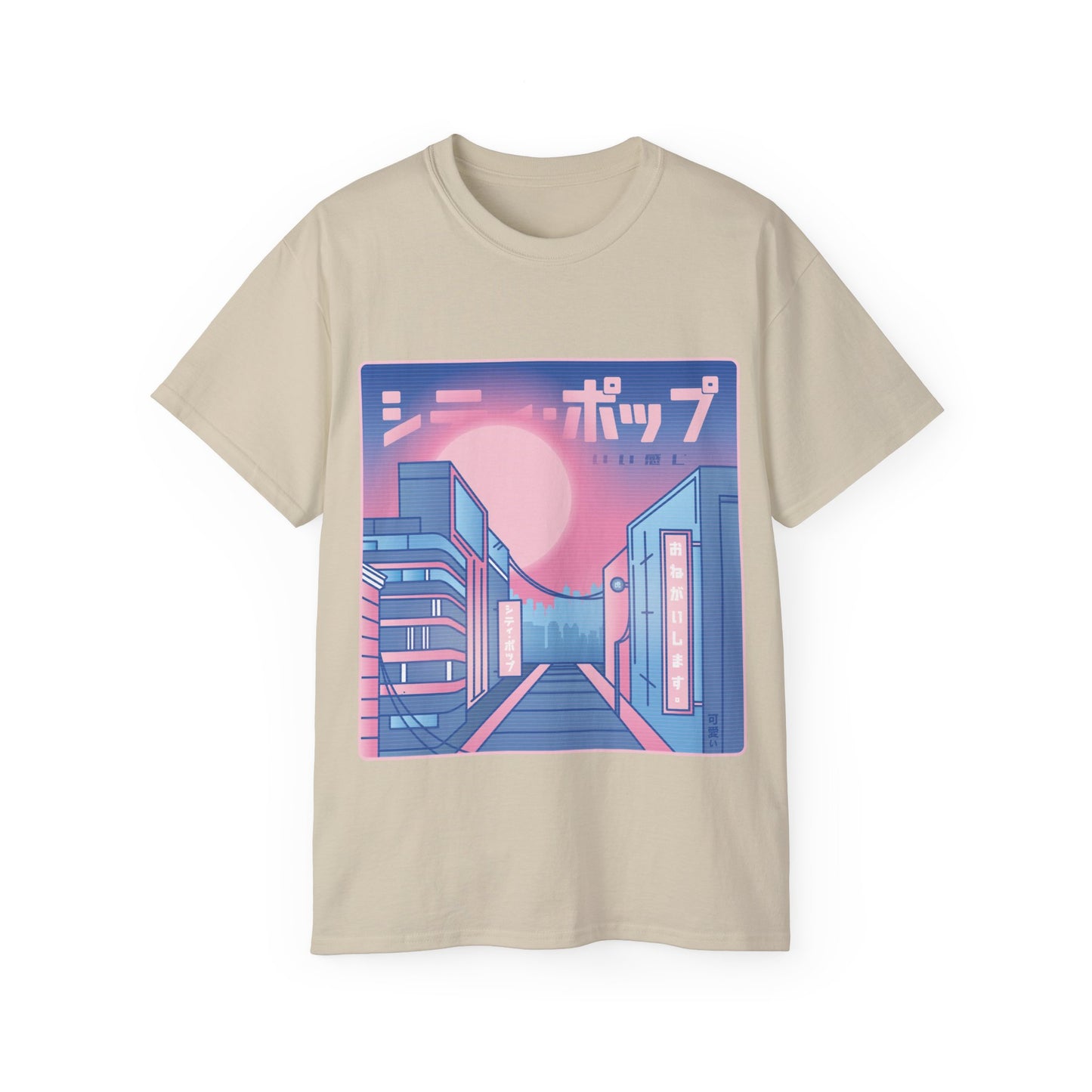Womens Vaporwave City Tee