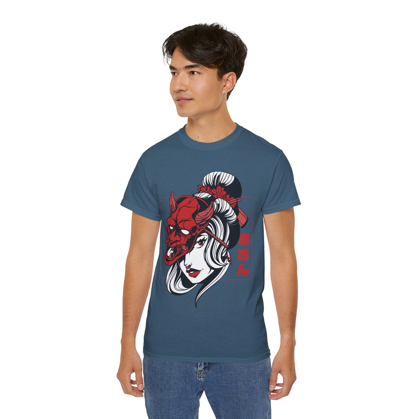Mens Demon Mask Girl Tee