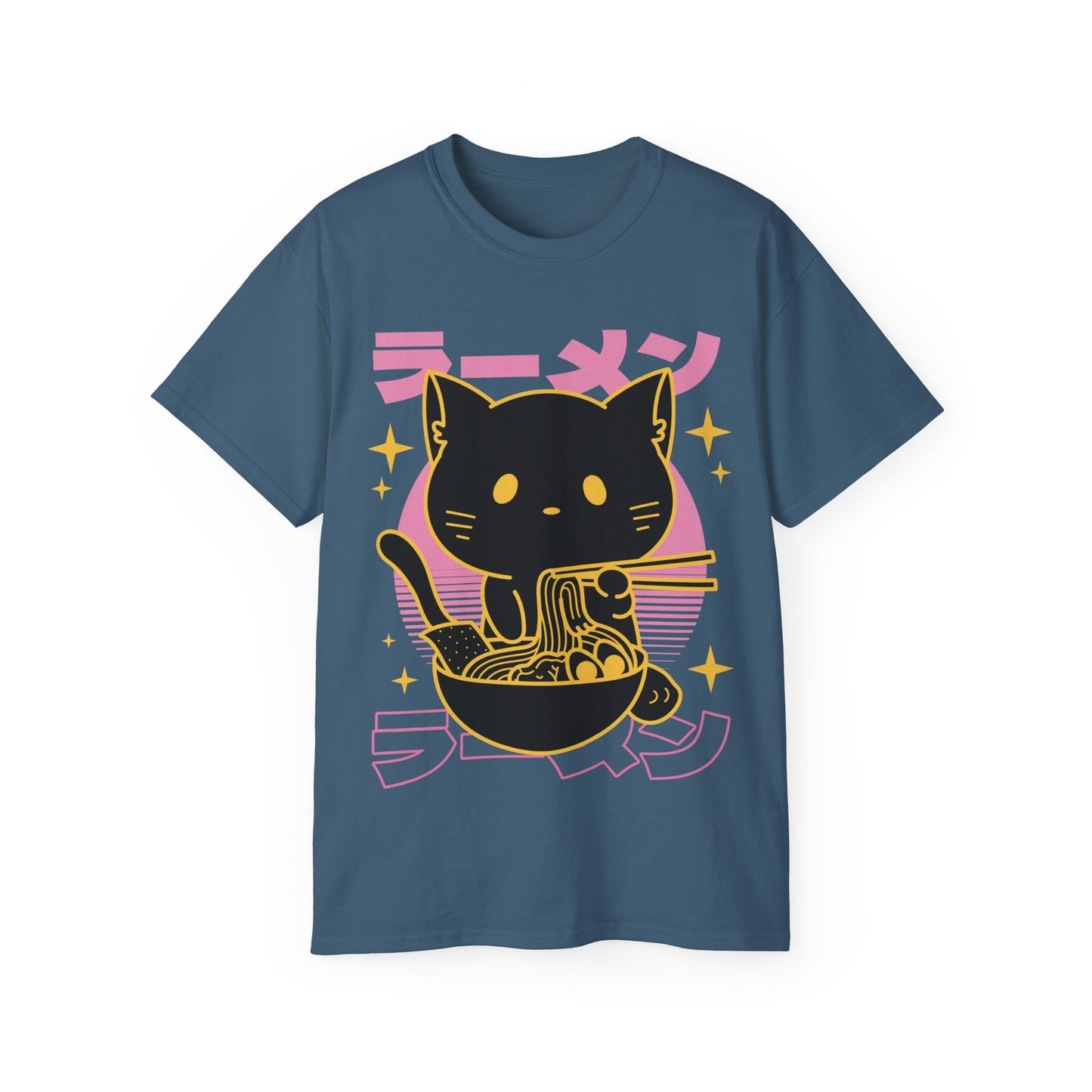 Womens Black Cat Ramen Tee