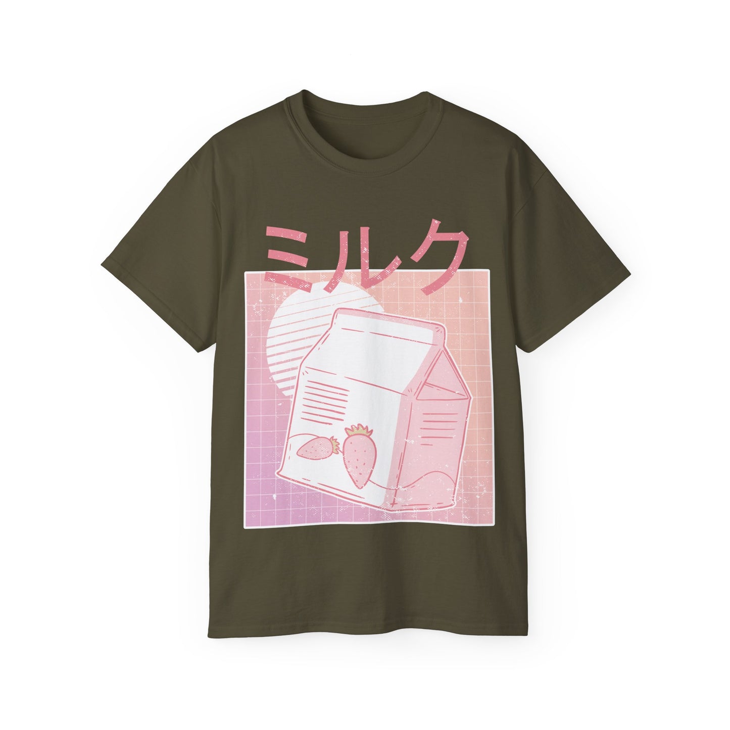Womens Vaporwave Strawberry Milk Tee