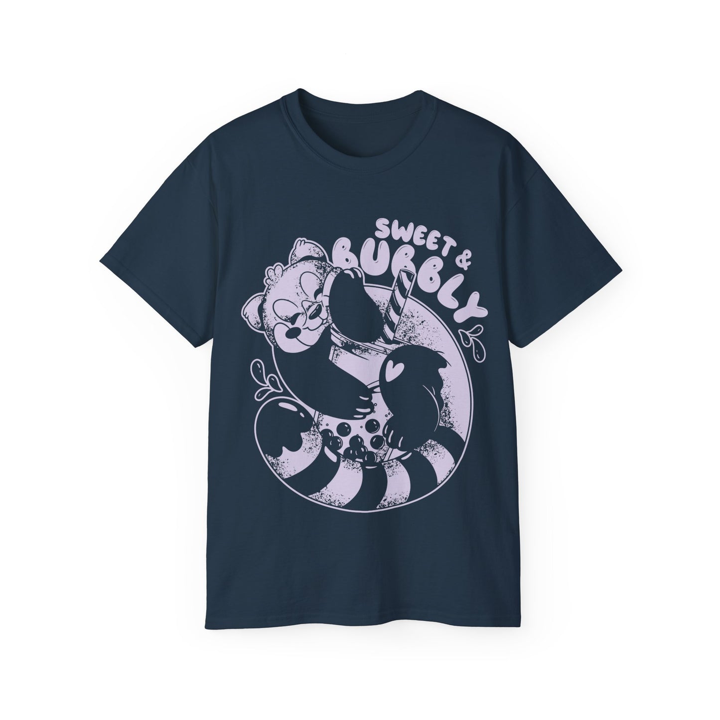 Womens Red Panda Bubble Tea Tee
