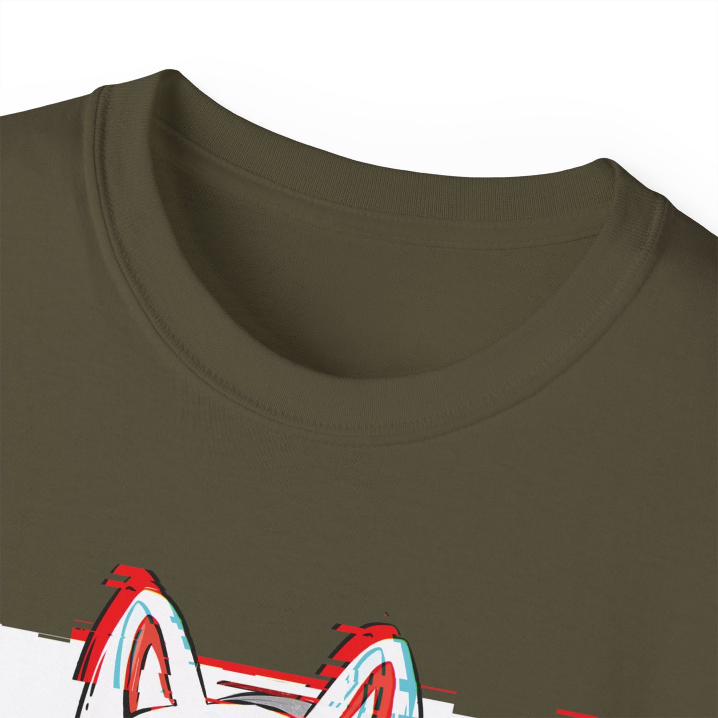 Womens Kitsune Mask Glitch Tee