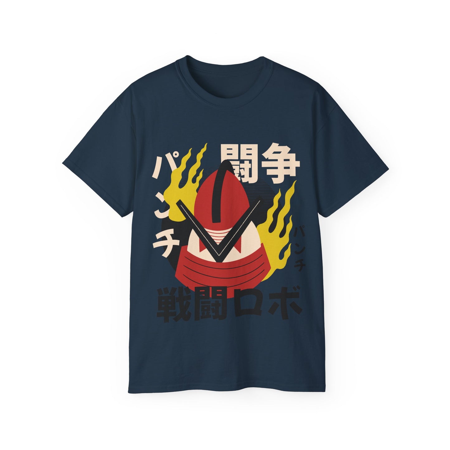 Womens Robot With Fire Tee