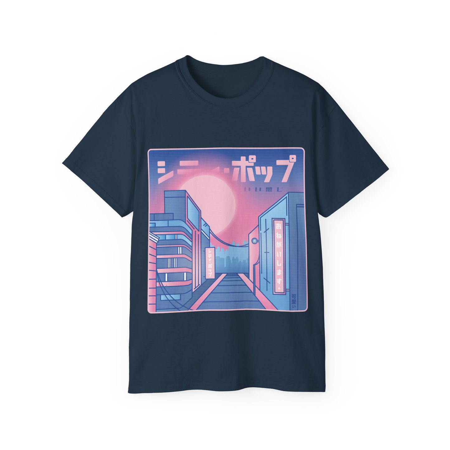 Womens Vaporwave City Tee