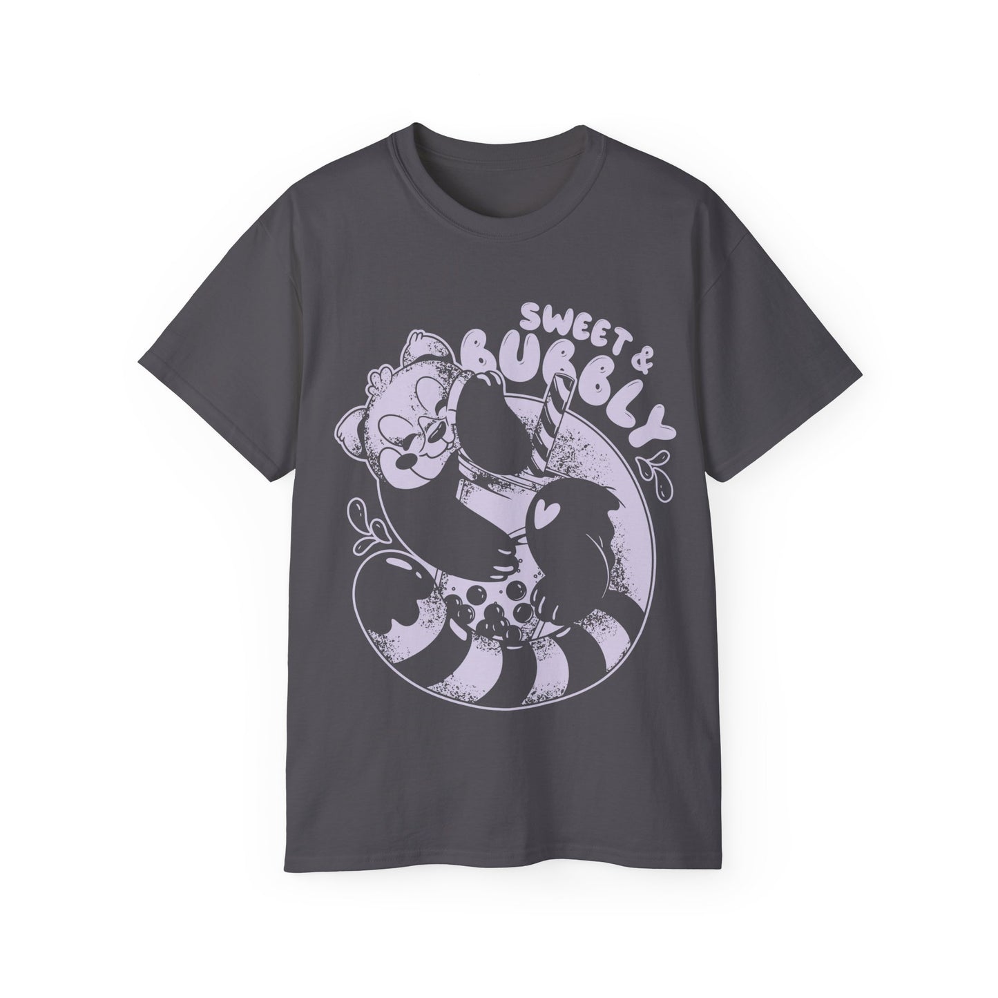 Womens Red Panda Bubble Tea Tee