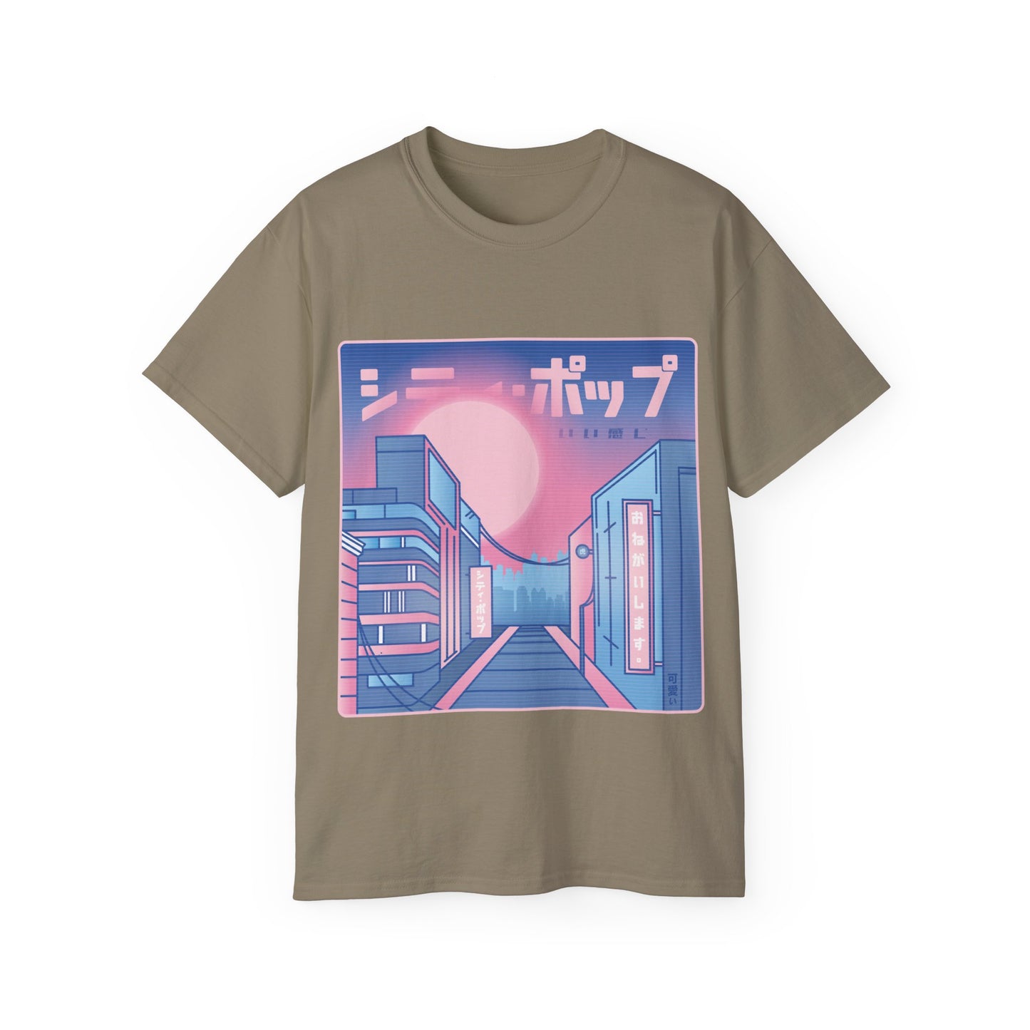 Womens Vaporwave City Tee
