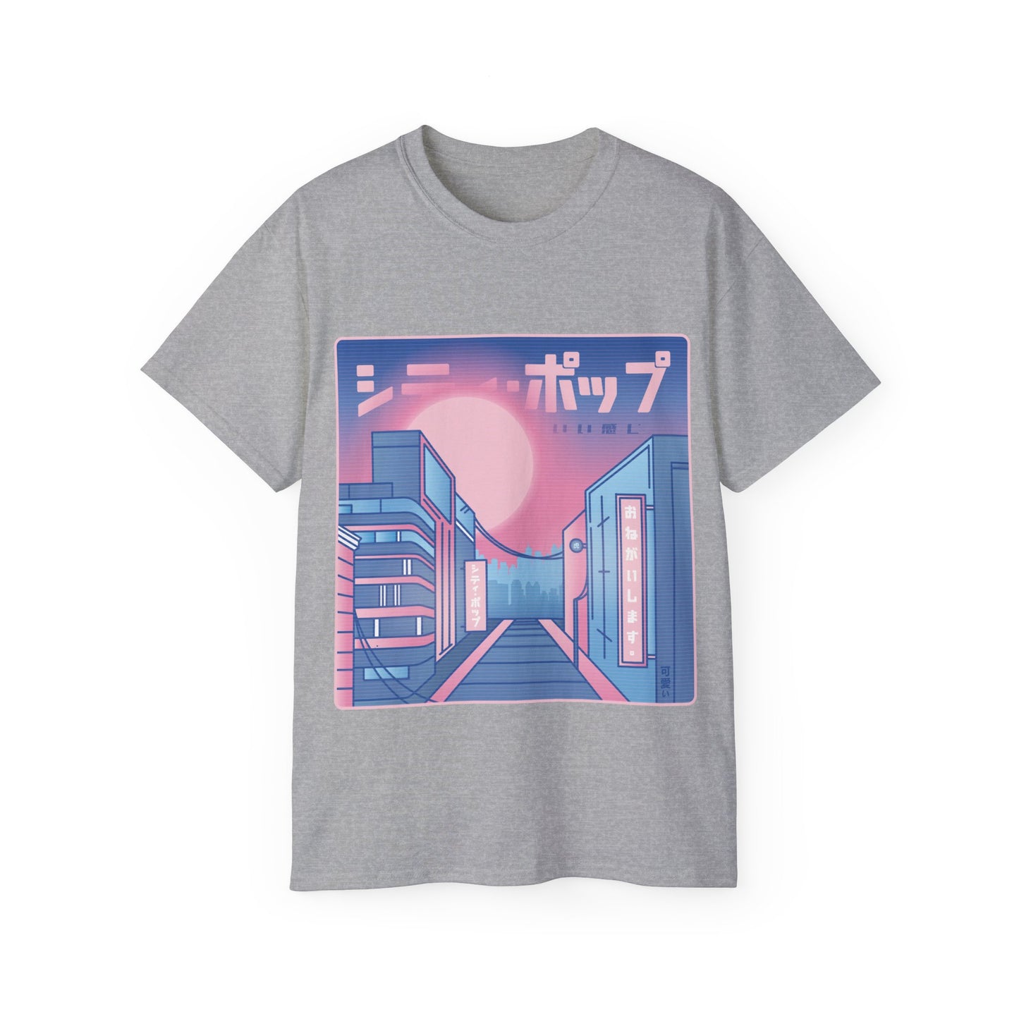 Womens Vaporwave City Tee