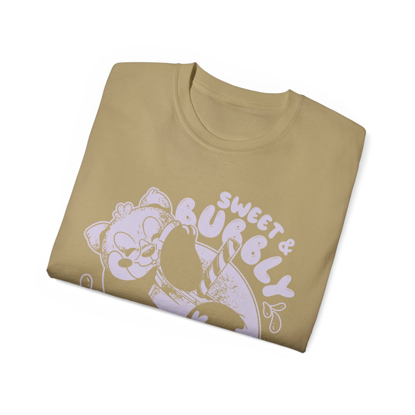Womens Red Panda Bubble Tea Tee