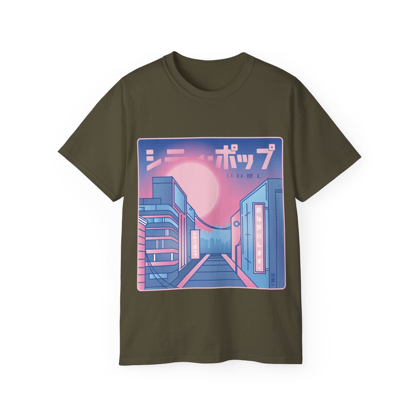 Womens Vaporwave City Tee
