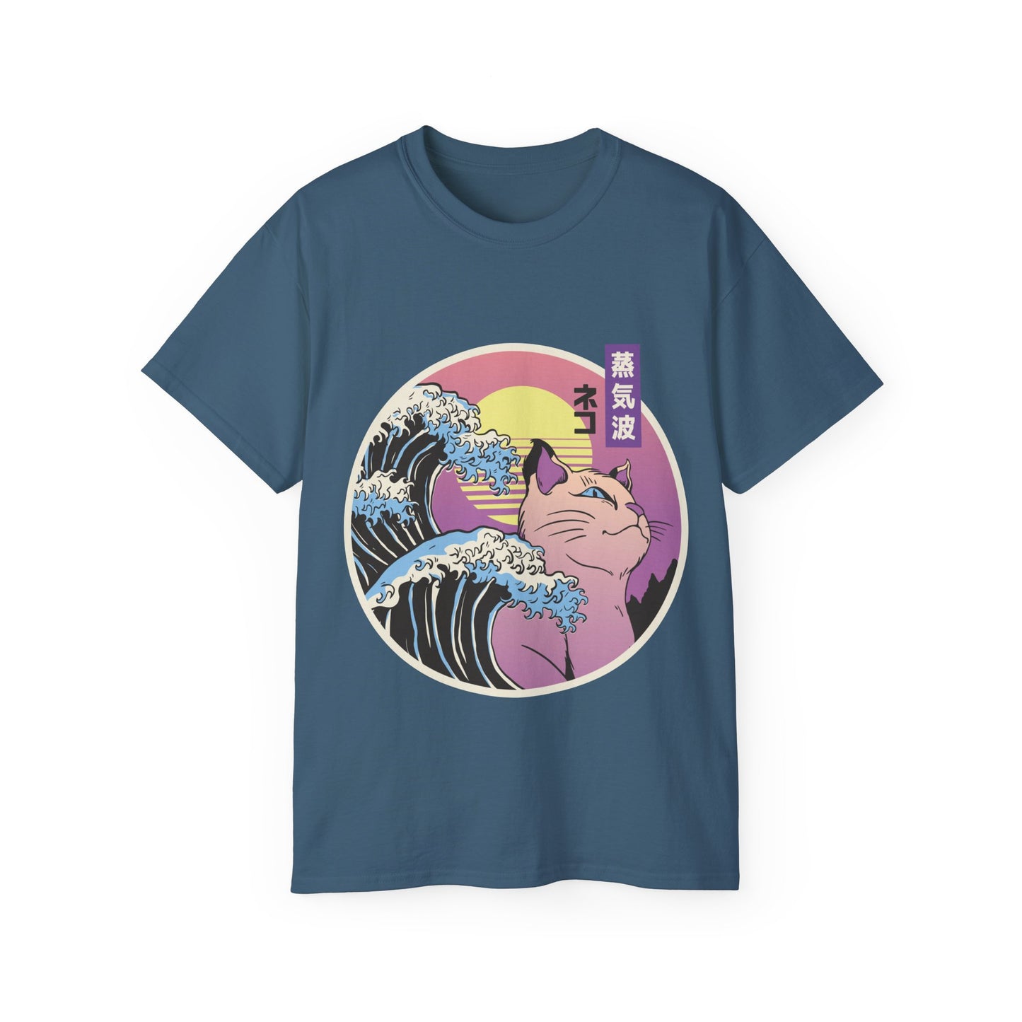 Womens Vaporwave Cat Tee