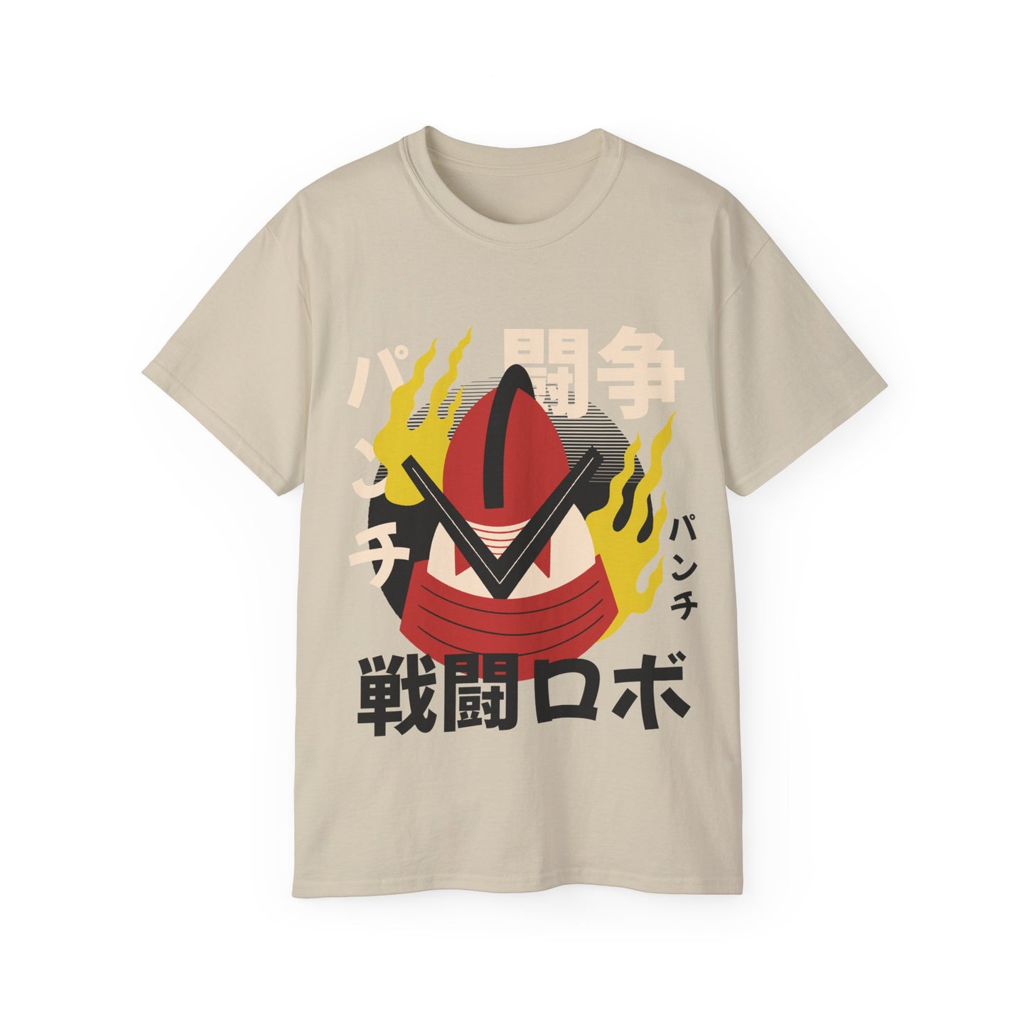 Womens Robot With Fire Tee