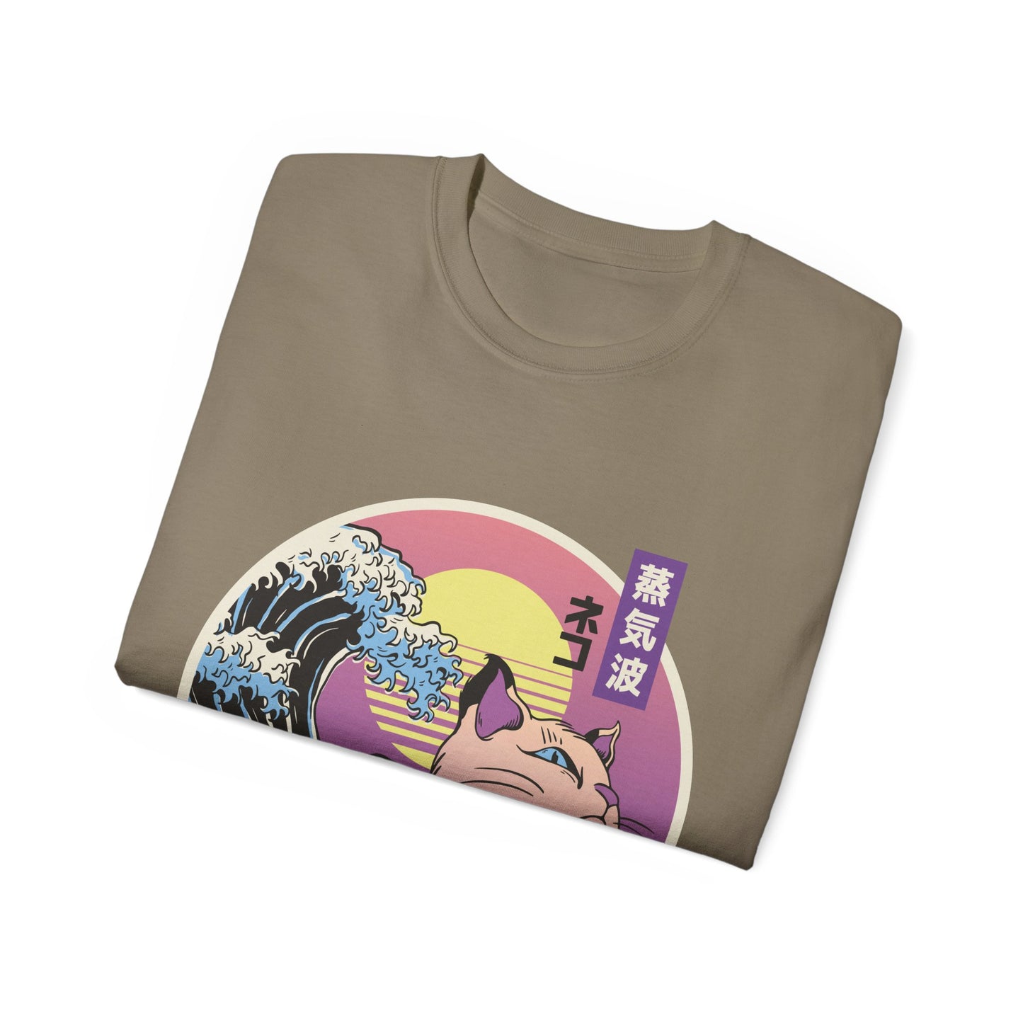 Womens Vaporwave Cat Tee