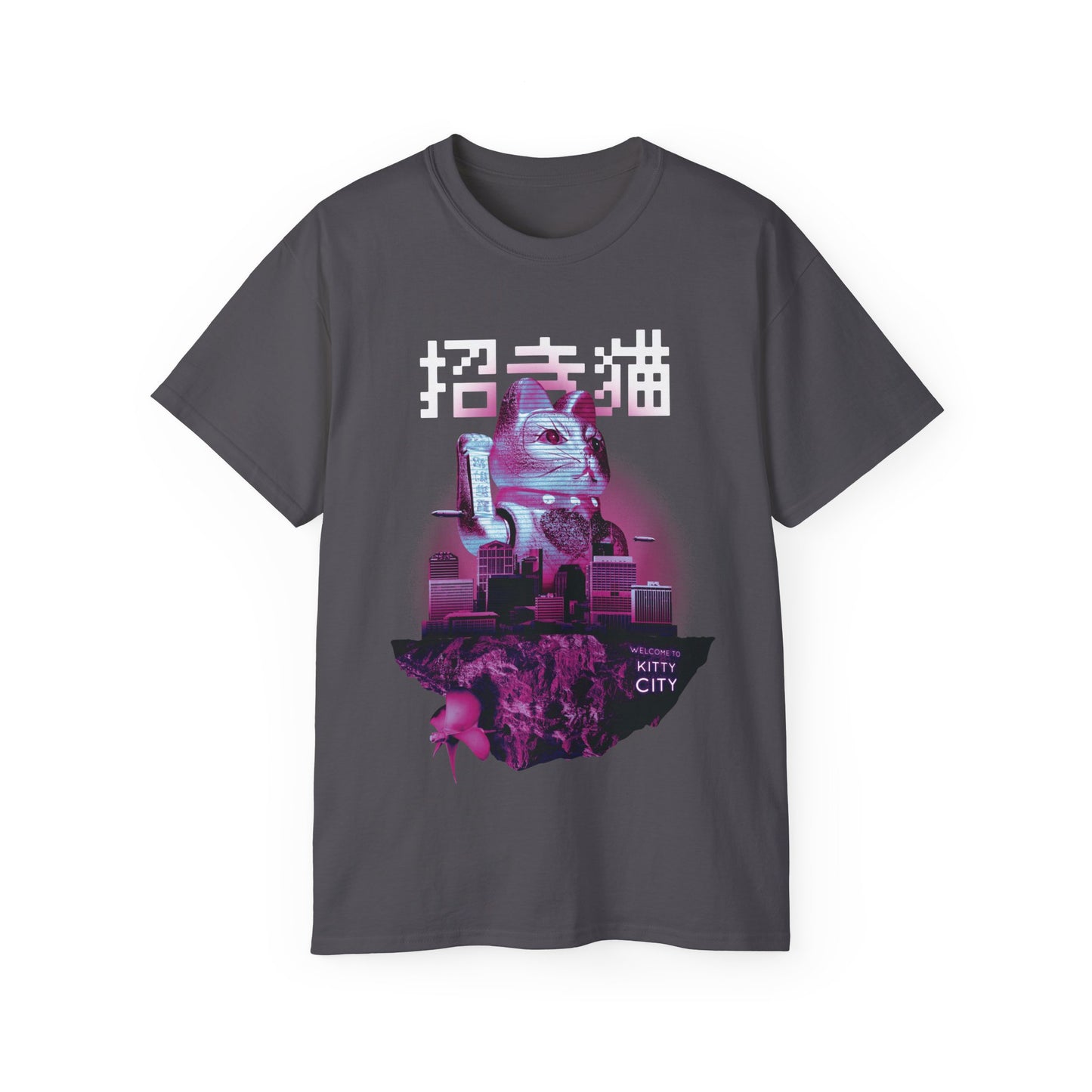 Womens Maneki Neko Floating Island Tee