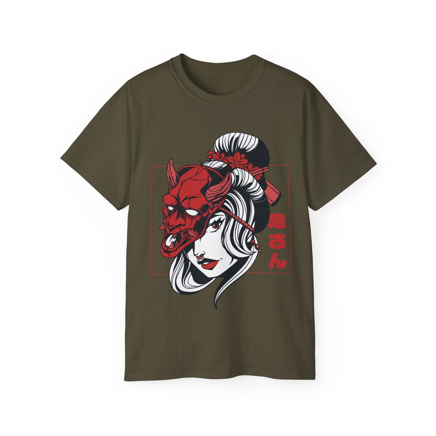 Mens Demon Mask Girl Tee