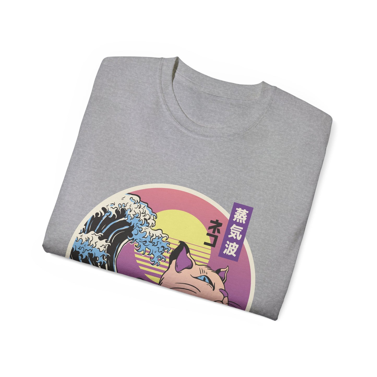 Womens Vaporwave Cat Tee