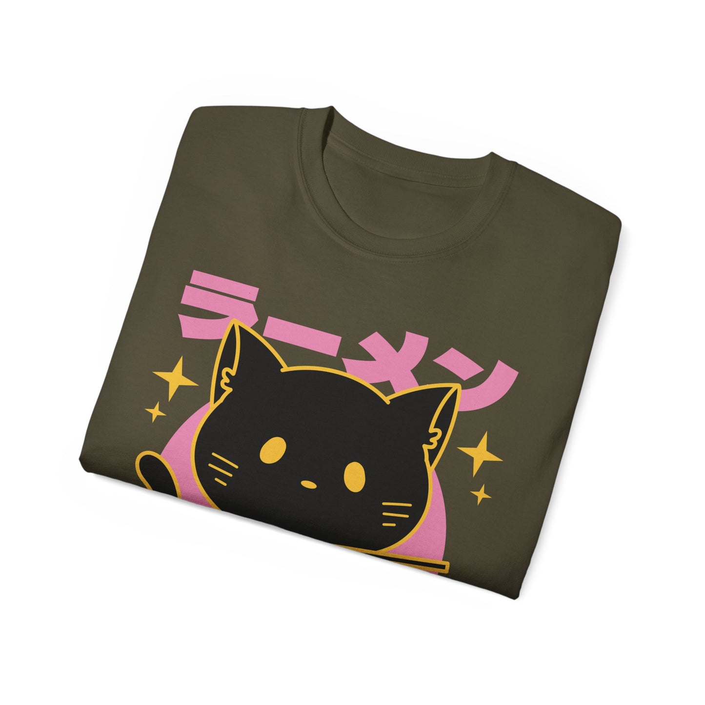 Womens Black Cat Ramen Tee