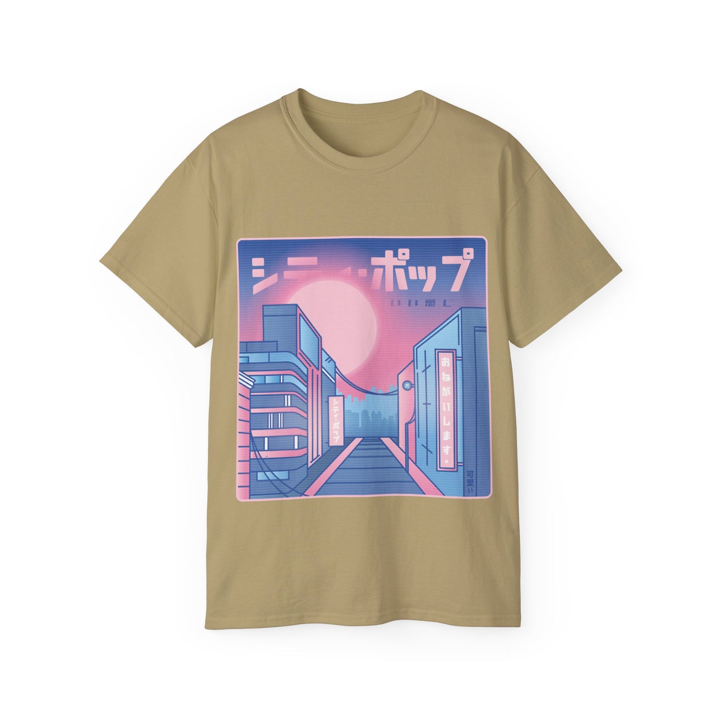 Womens Vaporwave City Tee