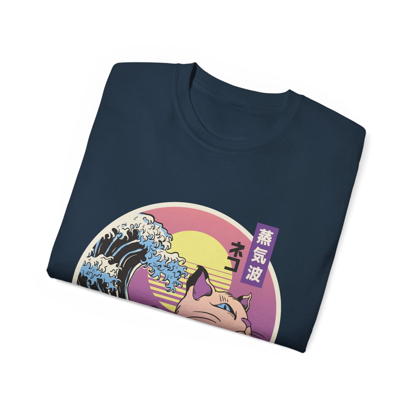 Womens Vaporwave Cat Tee