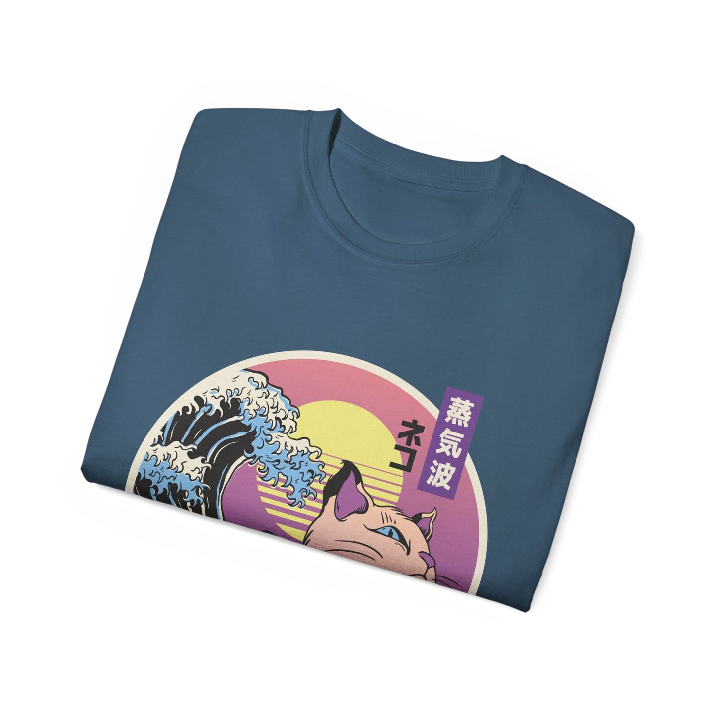 Womens Vaporwave Cat Tee
