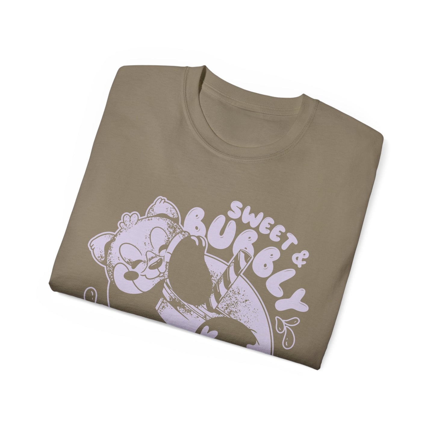 Womens Red Panda Bubble Tea Tee