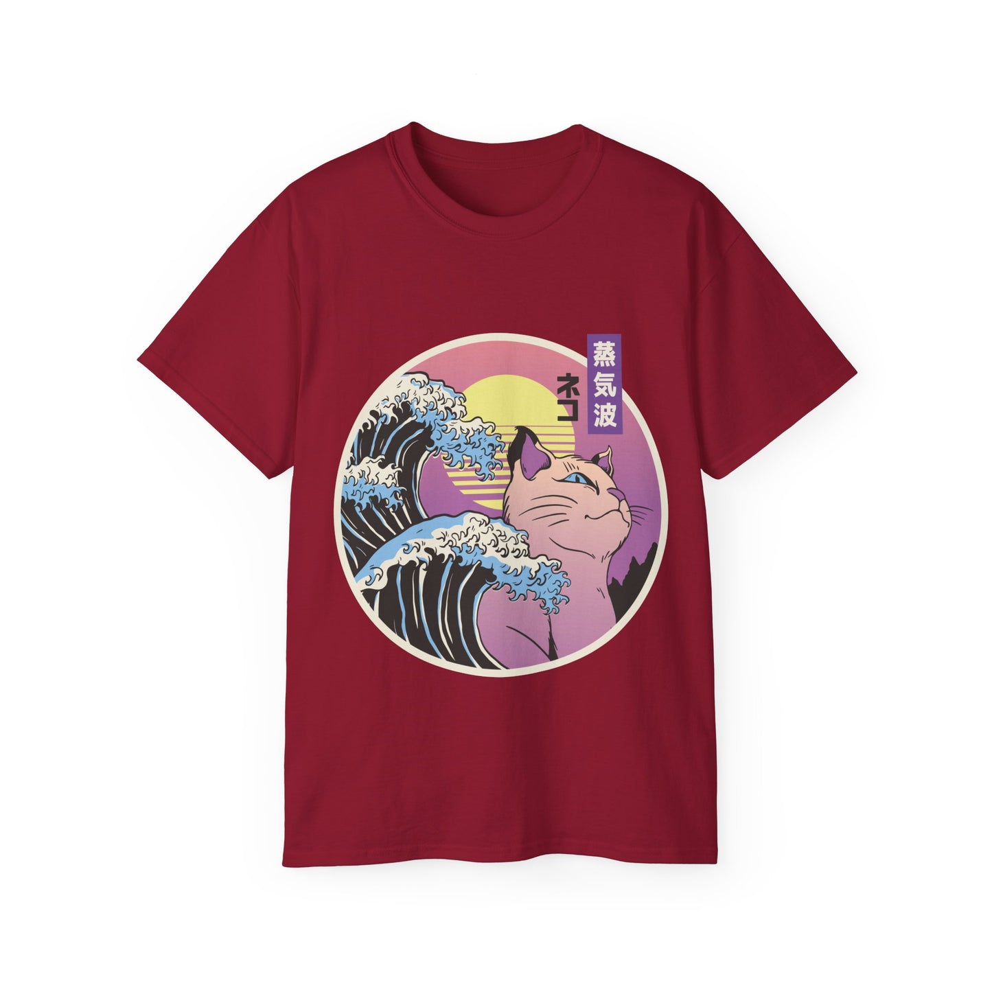 Womens Vaporwave Cat Tee