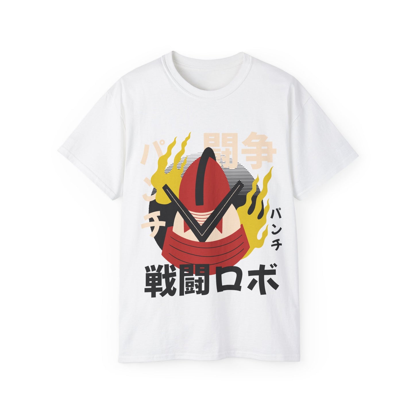 Womens Robot With Fire Tee