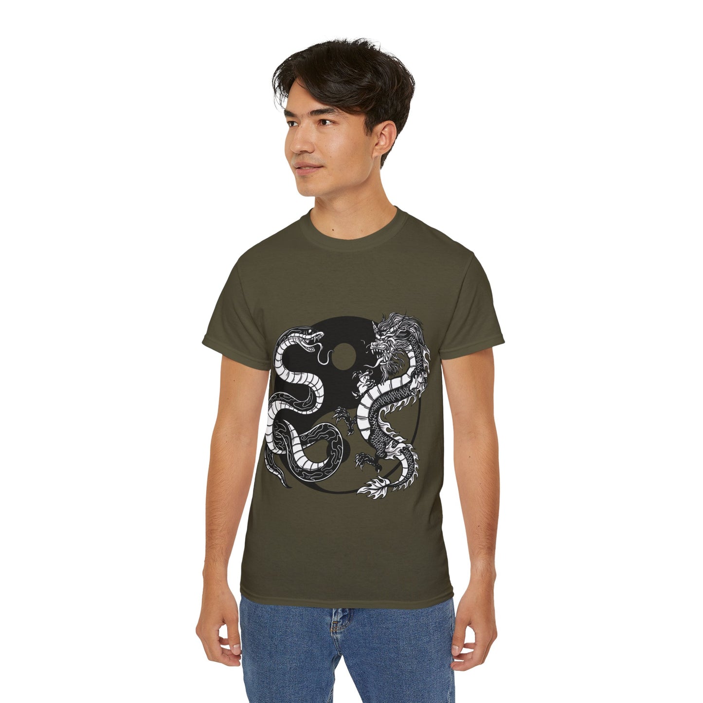 Mens Yin Yang Dragon Tee