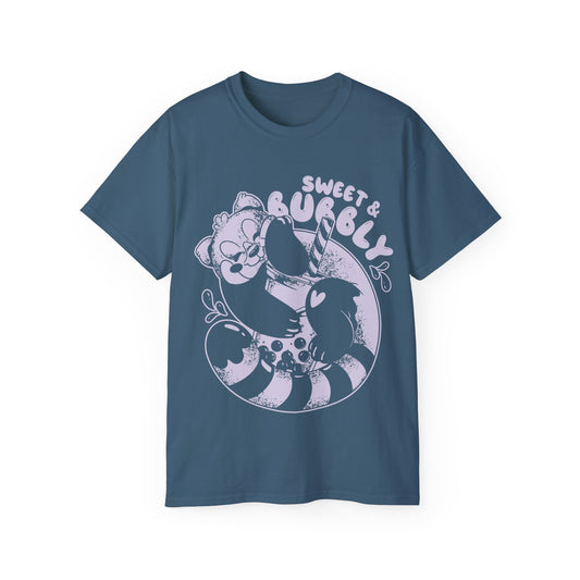 Womens Red Panda Bubble Tea Tee