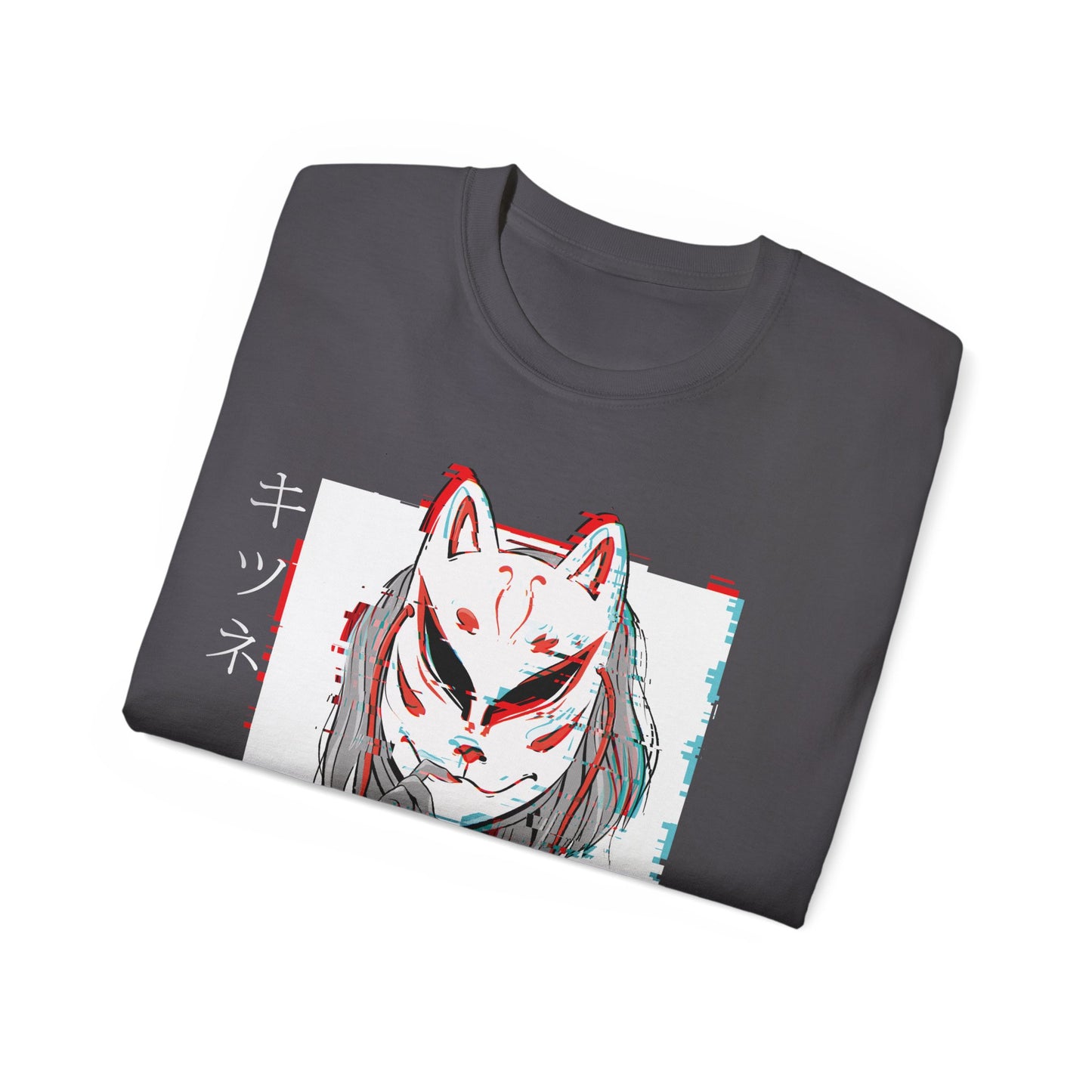 Womens Kitsune Mask Glitch Tee