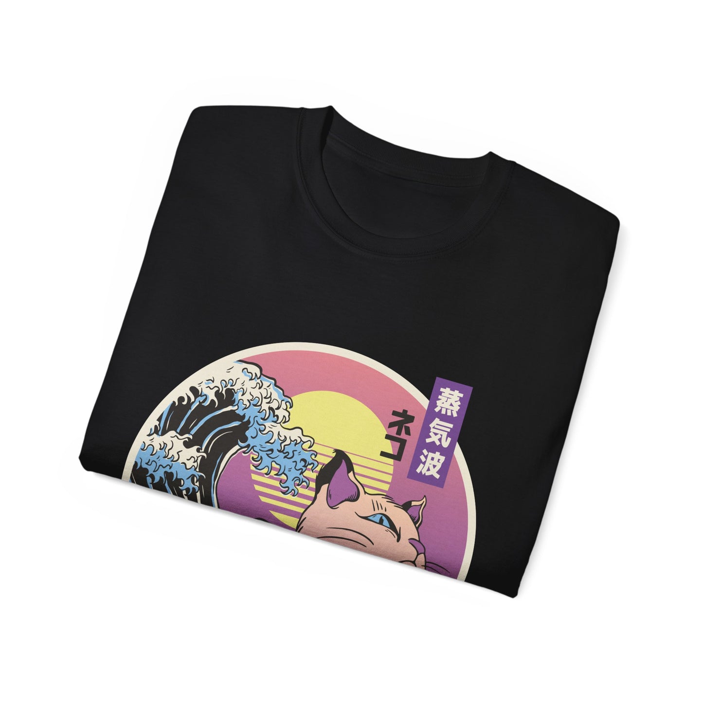 Womens Vaporwave Cat Tee