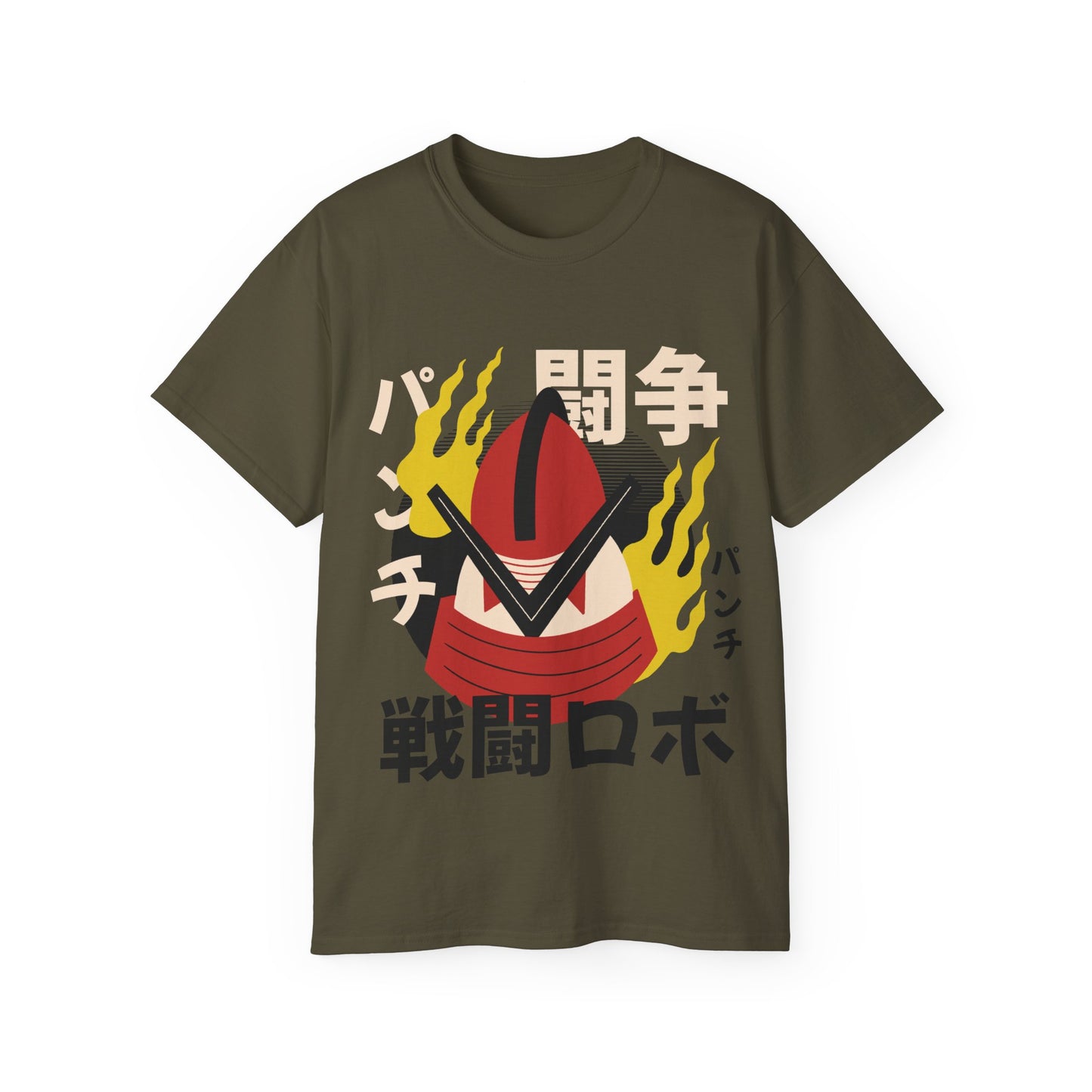 Womens Robot With Fire Tee