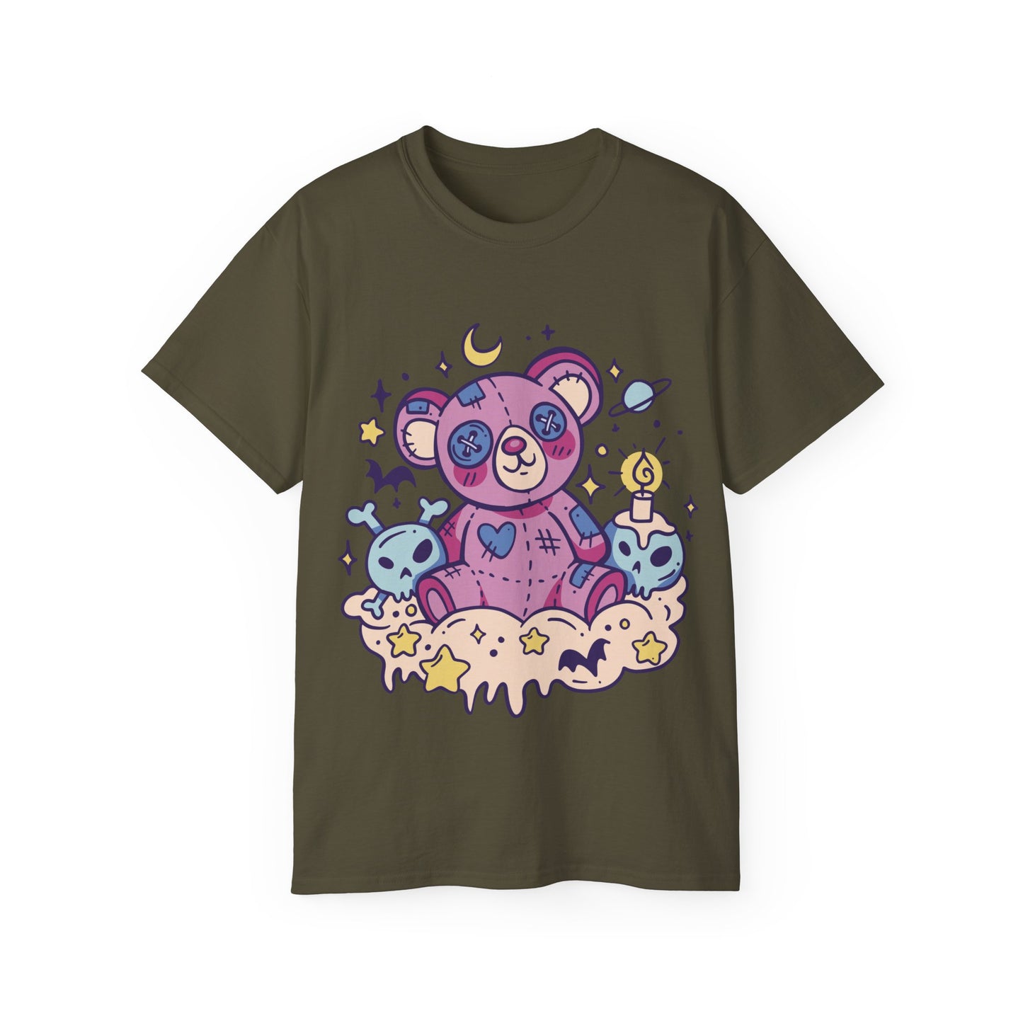 Womens Kawaii Goth Teddy Tee