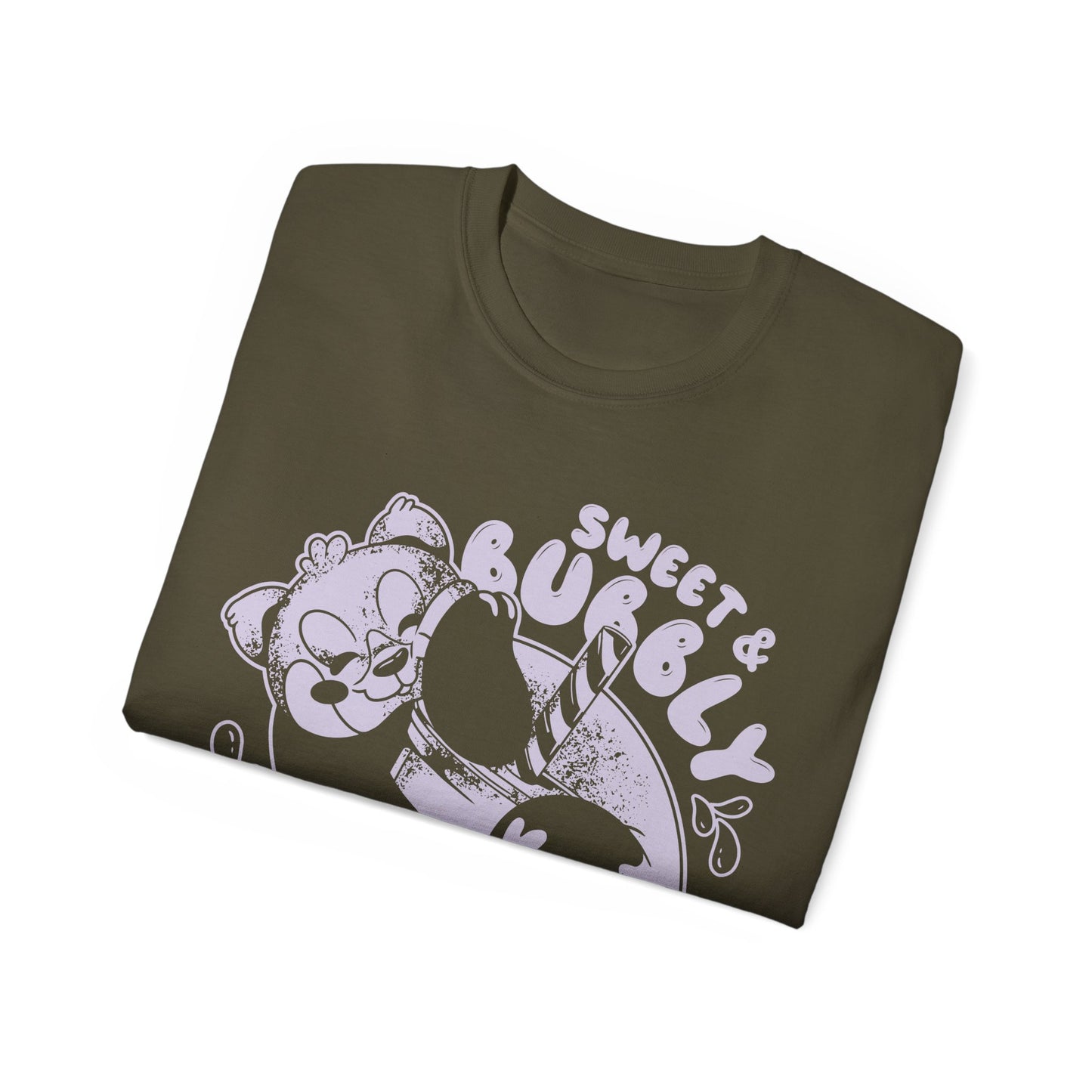Womens Red Panda Bubble Tea Tee