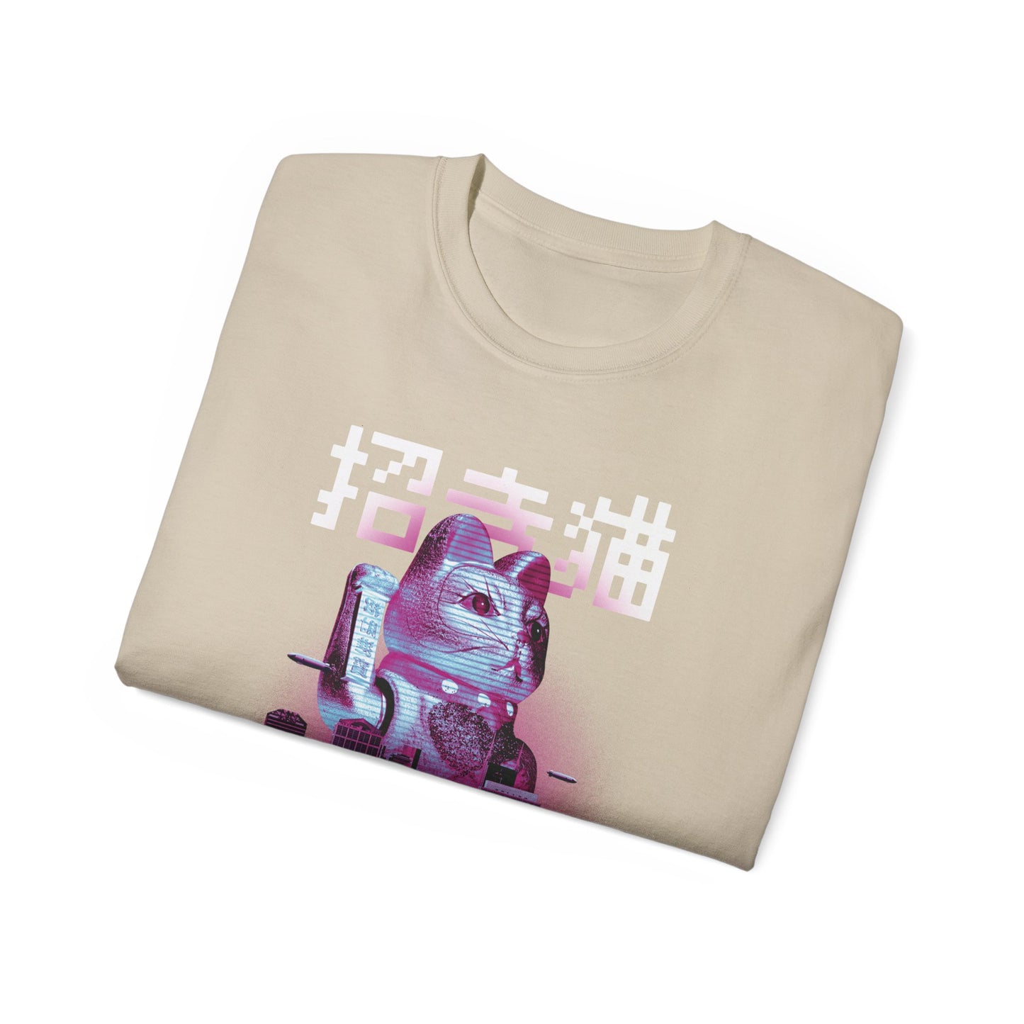 Womens Maneki Neko Floating Island Tee