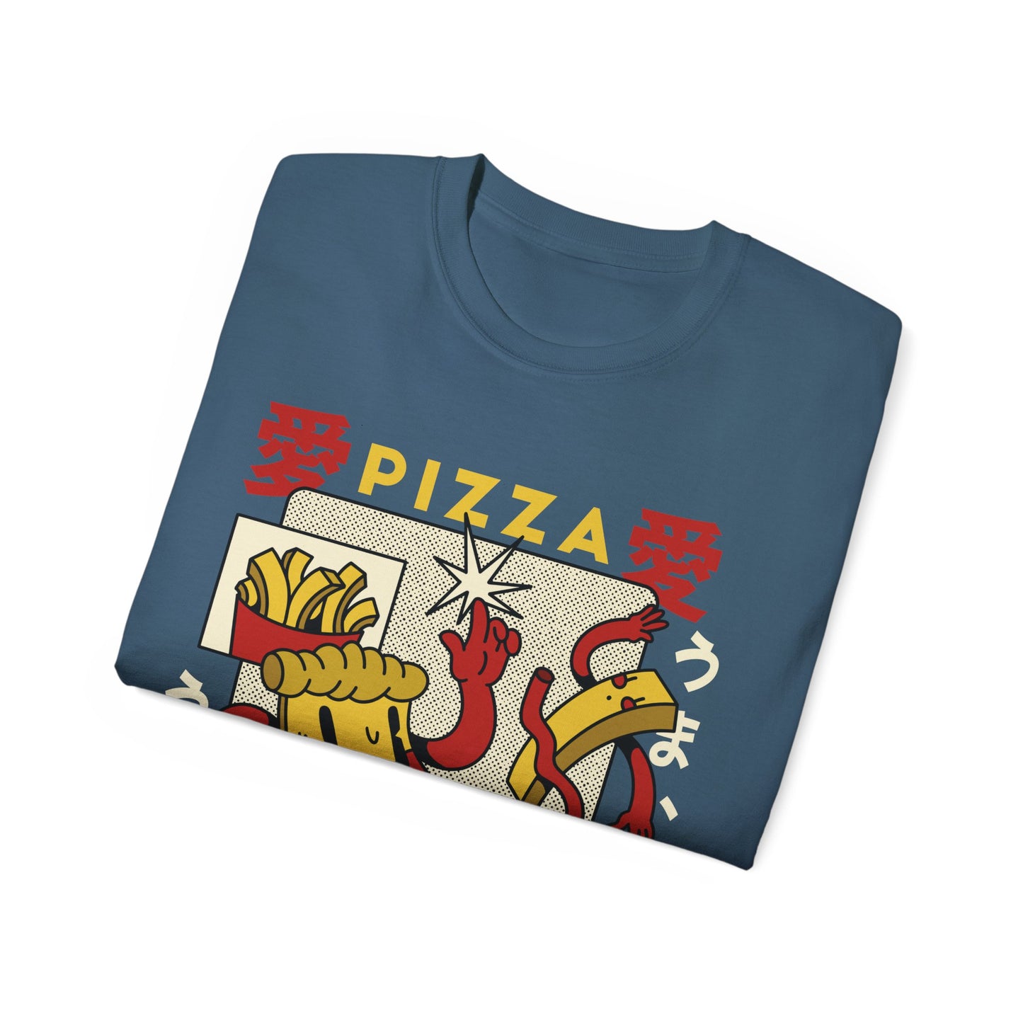 Womens Cartoon Pizza Tee
