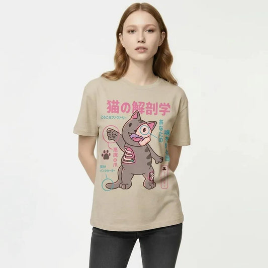 Womens Cat Anatomy Tee