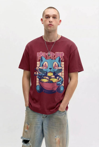 Mens Happy Cat Ramen Tee