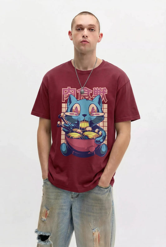 Mens Happy Cat Ramen Tee