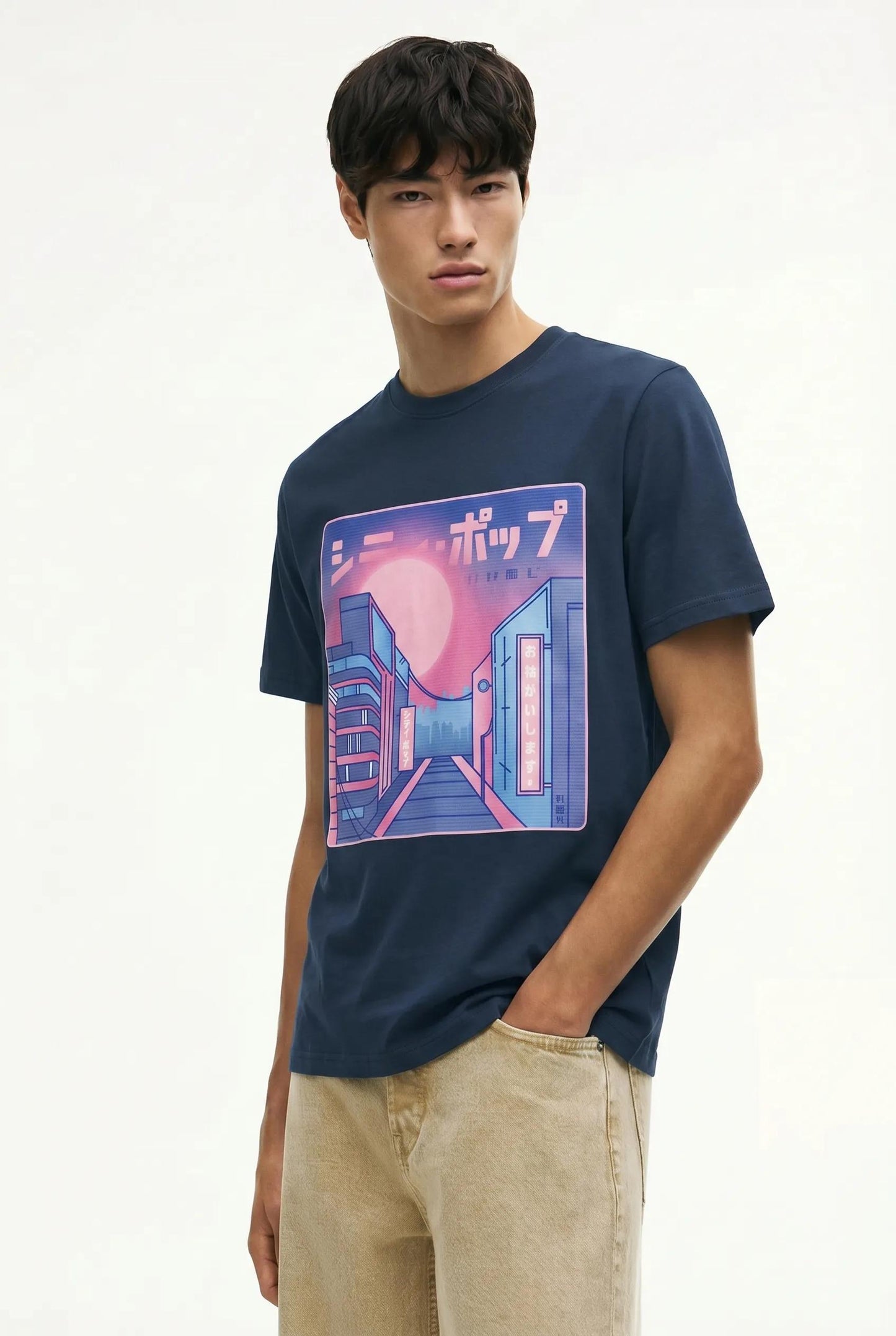 Mens Vaporwave City Tee